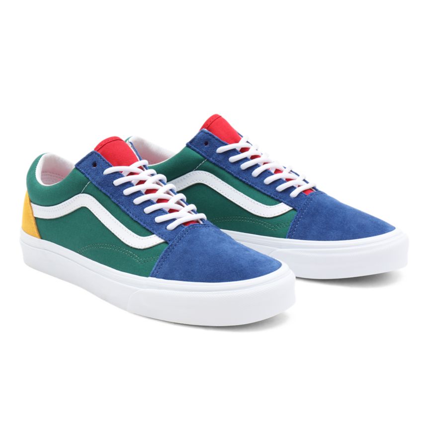 Vans Yacht Club Old Skool Dam Blå/Gröna/Gula - Vans Classics Online (VCLBX5319)